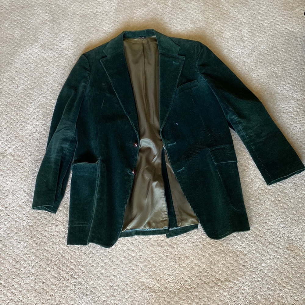 Vintage Green Corduroy Blazer